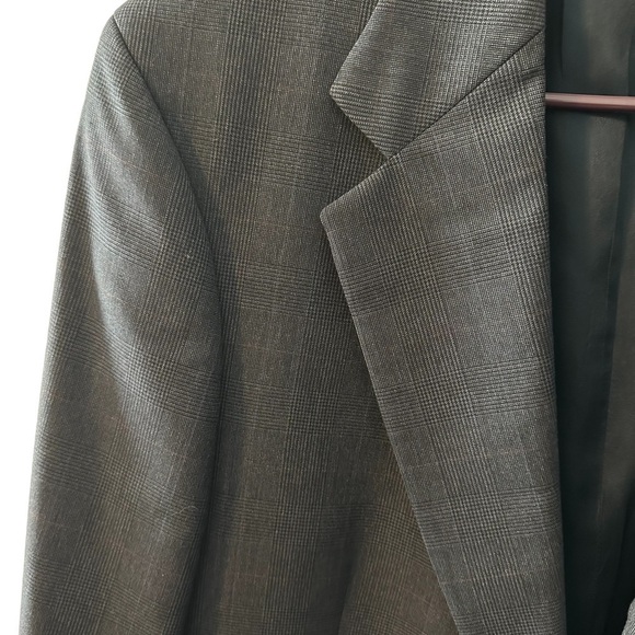 *CLEARANCE* Cricketeer gray windowpane men’s 2-button suit jacket 44R 34W - Picture 3 of 15
